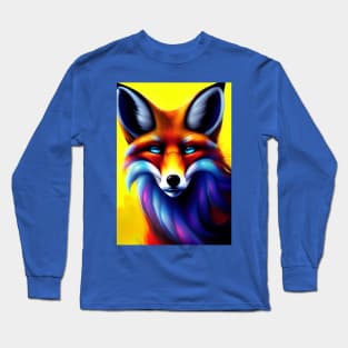 CUTE MULTICOLOURED FOX Long Sleeve T-Shirt